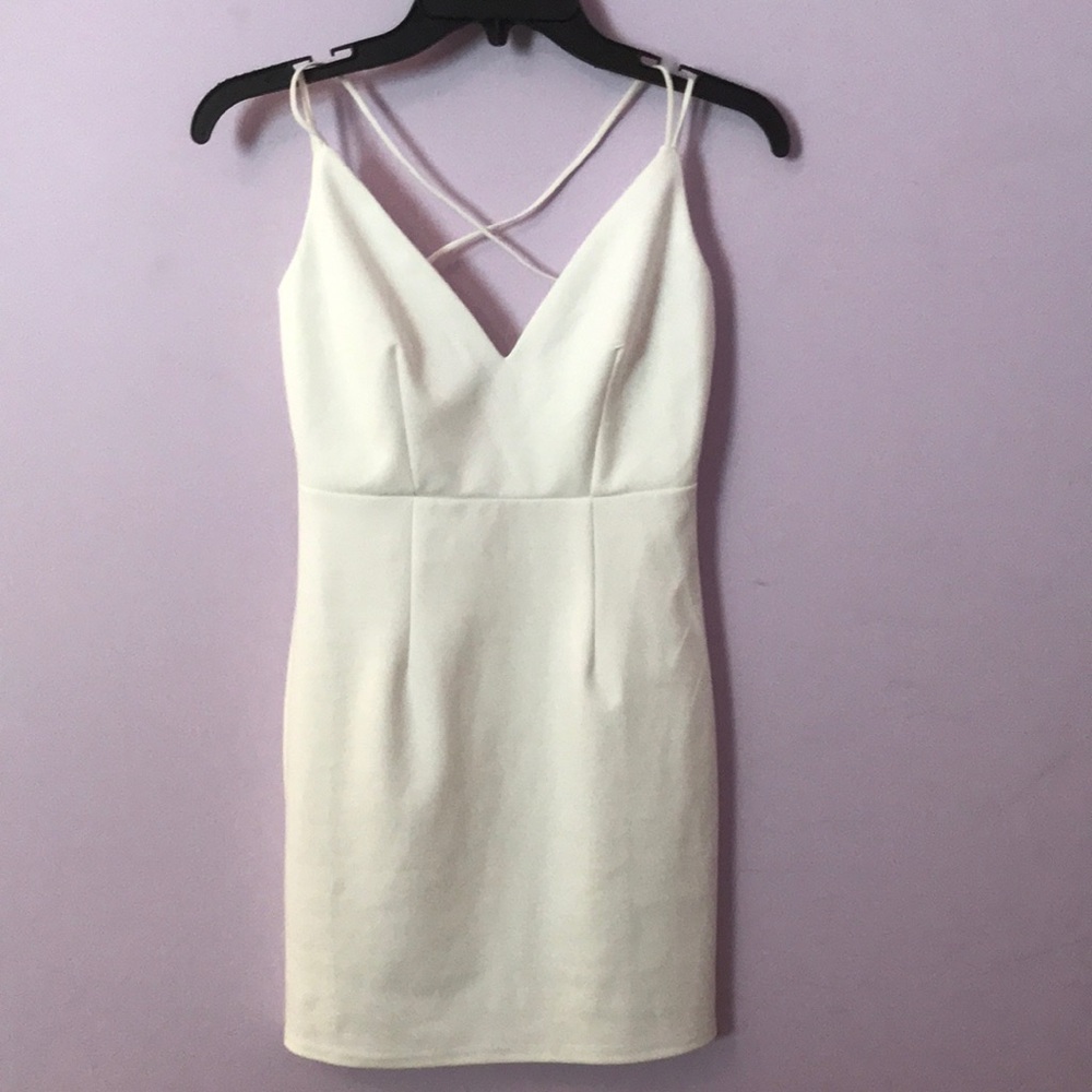 White form fitting dress